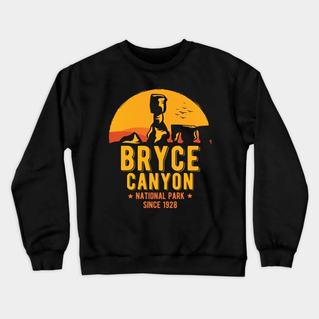 Bryce Canyon National Park Utah Sunset Crewneck Sweatshirt by HCMGift